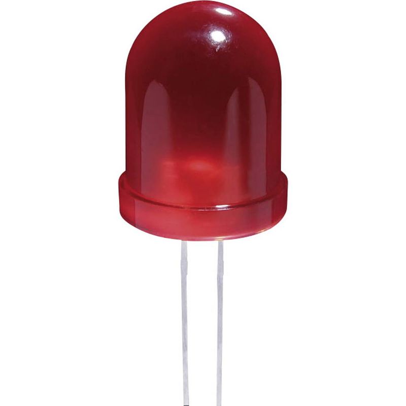 Foto van Kingbright jl 10 bedrade led rood rond 10 mm 100 mcd 60 ° 20 ma 2 v