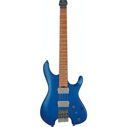 Foto van Ibanez q series q52-lbm laser blue matte headless elektrische gitaar met gigbag