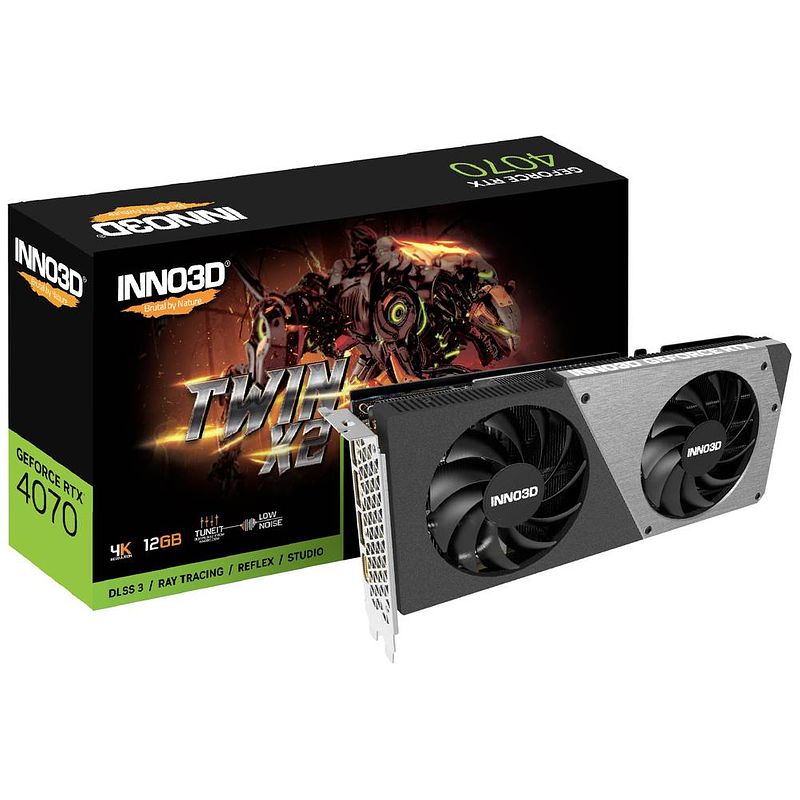 Foto van Inno 3d videokaart nvidia geforce rtx 4070 12 gb gddr6x-ram pcie 4.0 x16, hdmi, displayport