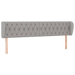 Foto van The living store hoofdbord trendy lichtgrijs - 203x23x78/88 cm - duurzaam materiaal