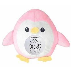 Foto van Muzikale knuffel projector roze pinguïn 22 cm