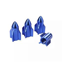 Foto van Tt-products ventieldoppen dark blue rockets aluminium 4 stuks donkerblauw