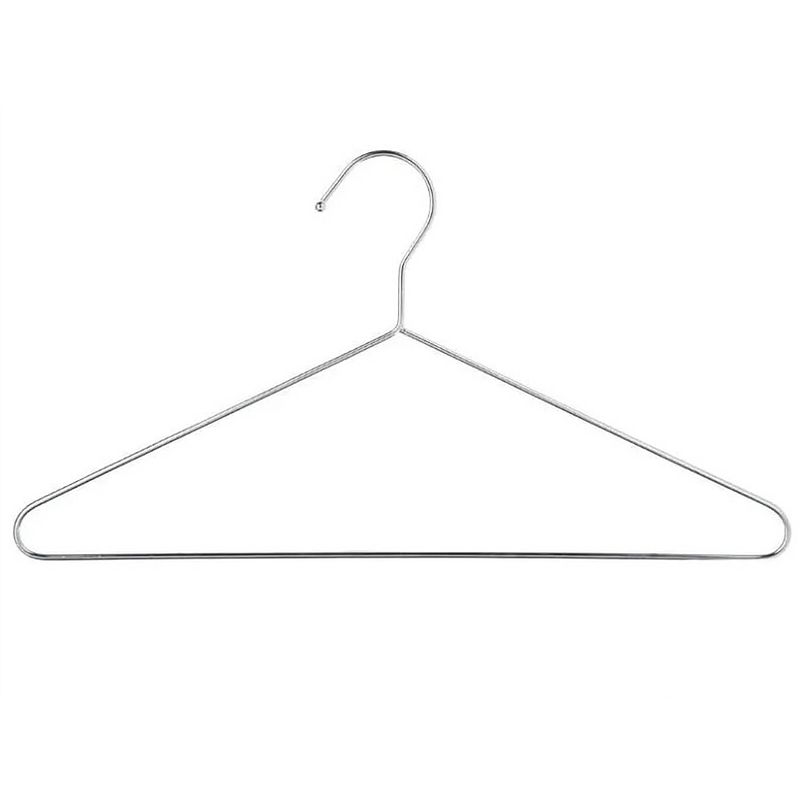 Foto van 5five kledinghangers - 5 stuks - metaal - chrome - 21 x 40 cm - kledinghangers