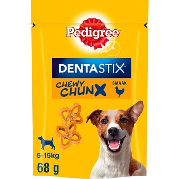 Foto van Pedigree dentastix chewy chunx mini kip gebitsverzorgende snack 68g bij jumbo