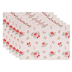 Foto van Haes deco - set van 6 placemats - 48x33 cm - 100% katoen - little rose collection