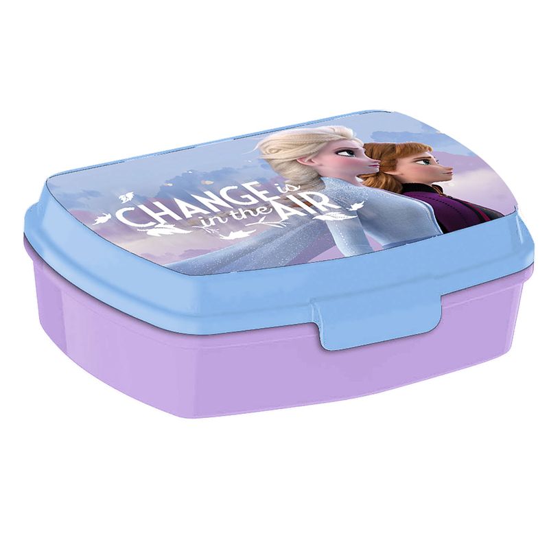 Foto van Disney frozen broodtrommel/lunchbox voor kinderen - lila - kunststof - 20 x 10 cm - lunchboxen