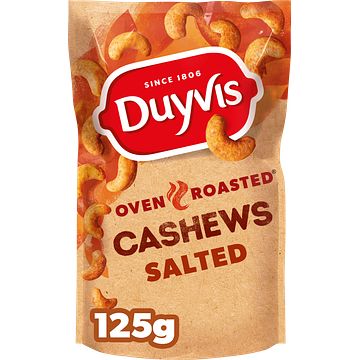 Foto van Duyvis oven roasted gezouten cashews 125gr bij jumbo