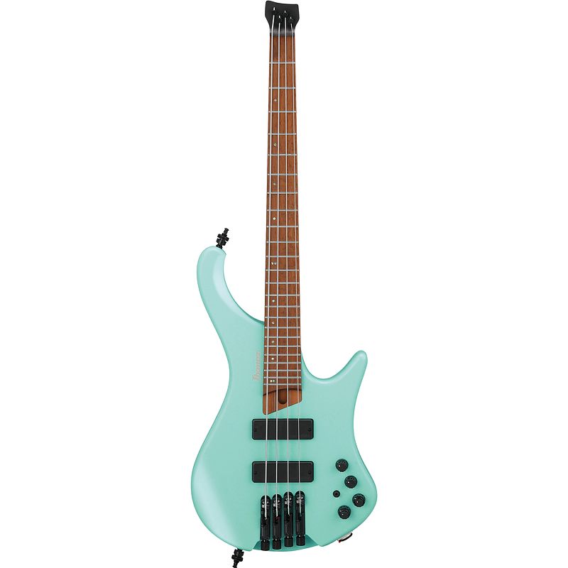 Foto van Ibanez ehb1000s bass workshop sea foam green matte headless elektrische basgitaar met gigbag