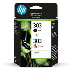 Foto van Hp cartridge 303 2-pack - instant ink (zwart + kleur)