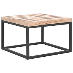 Foto van Vidaxl salontafel 50x50x33,5 cm massief hout