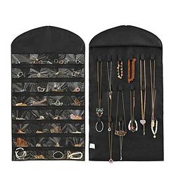Foto van Sieraden organizer - zwart - hangende juwelenstandaard met 32 vakken