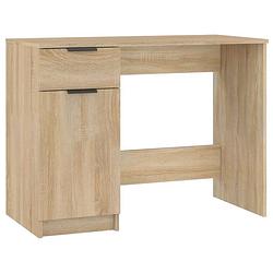 Foto van Vidaxl bureau 100x50x75 cm bewerkt hout sonoma eikenkleurig