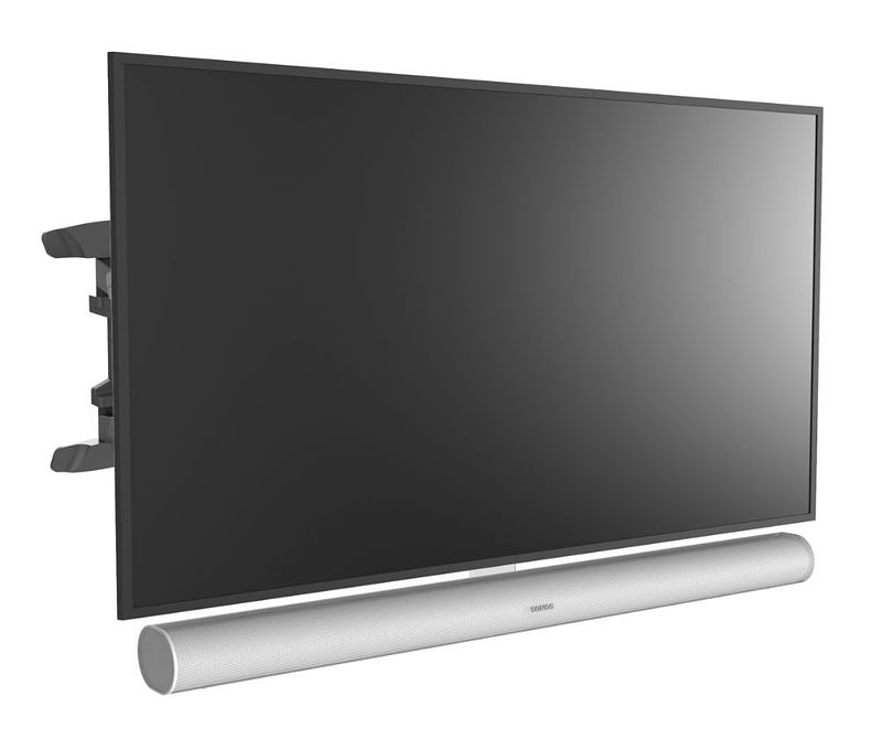 Foto van Cavus draaibare muurbeugel geschikt voor 37 - 65 inch tv & sonos arc tv beugel wit