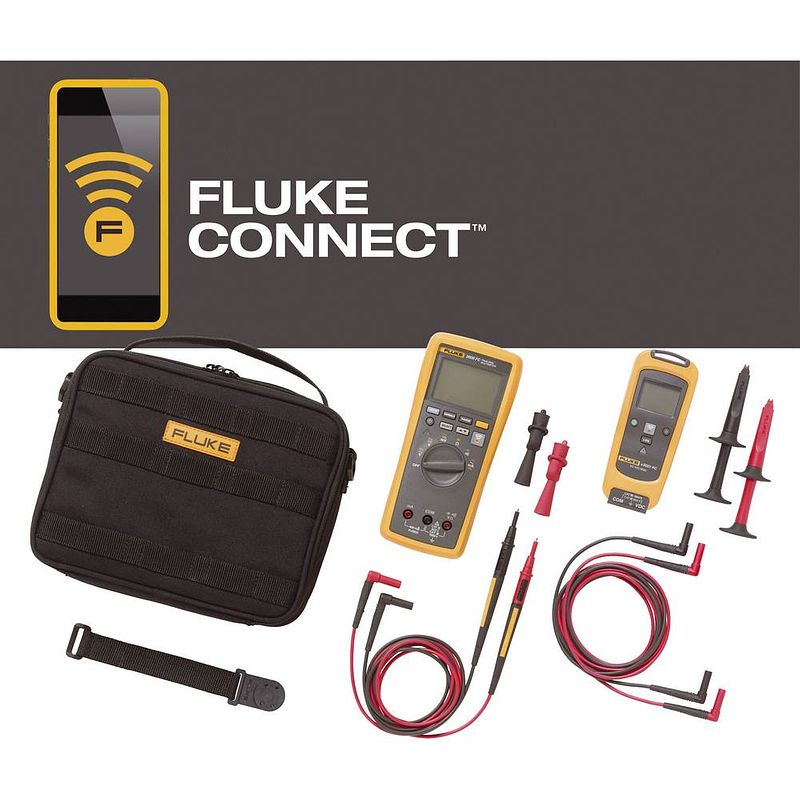 Foto van Fluke flk-v3001 fc kit multimeter digitaal grafisch display, datalogger cat iii 1000 v, cat iv 600 v weergave (counts): 10000