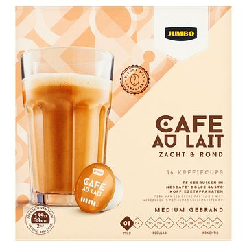 Foto van Jumbo cafe au lait dolce gusto compatibles 16 cups