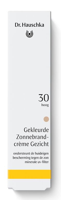 Foto van Dr. hauschka gekleurde zonnebrandcrème gezicht olive beige spf30