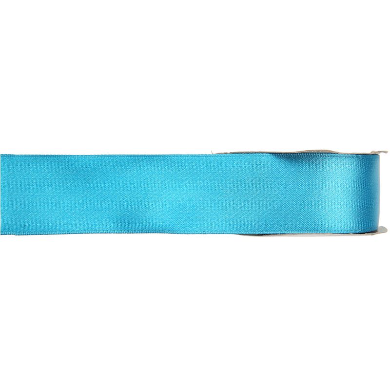 Foto van 1x hobby/decoratie turquoise satijnen sierlinten 1,5 cm/15 mm x 25 meter - cadeaulinten