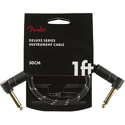 Foto van Fender deluxe cables instrumentkabel 30 cm zwart tweed