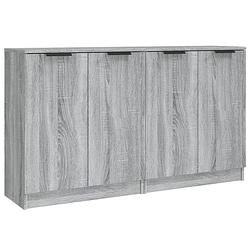 Foto van Vidaxl dressoirs 2 st 60x30x70 cm bewerkt hout grijs sonoma eikenkleur