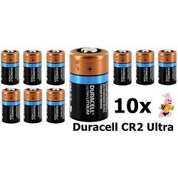 Foto van 10 stuks - duracell cr2 ultra lithium batterij