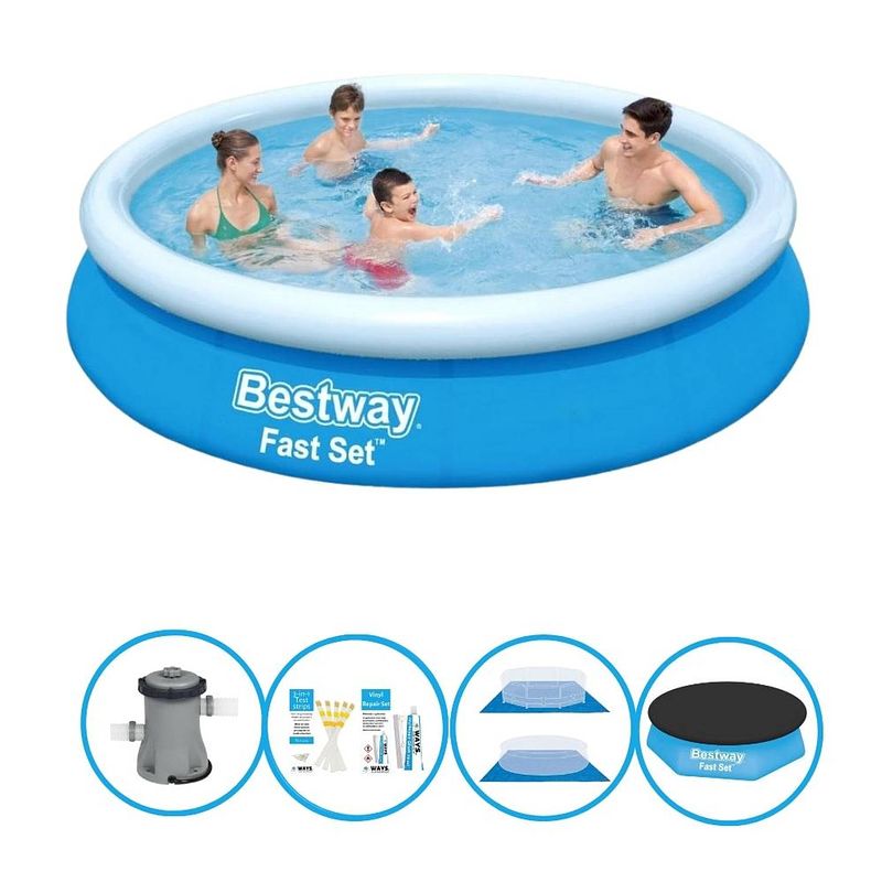 Foto van Bestway zwembad fast set - inclusief accessoires - 366x76 cm