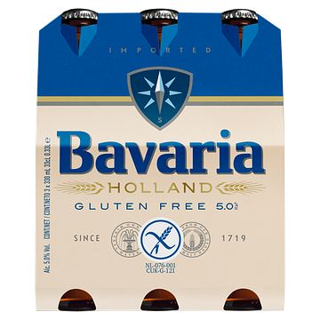 Foto van Bavaria pils glutenvrij fles 3 x 330ml bij jumbo