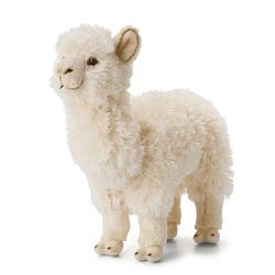 Foto van Wnf pluche witte alpaca/lama knuffel 31 cm speelgoed - knuffeldier
