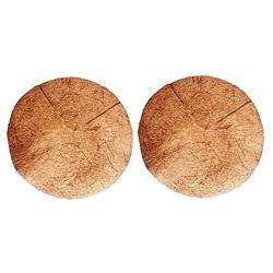 Foto van 2x stuks inlegvellen kokos voor hanging basket 35 cm - kokosinleggers - plantenbakken