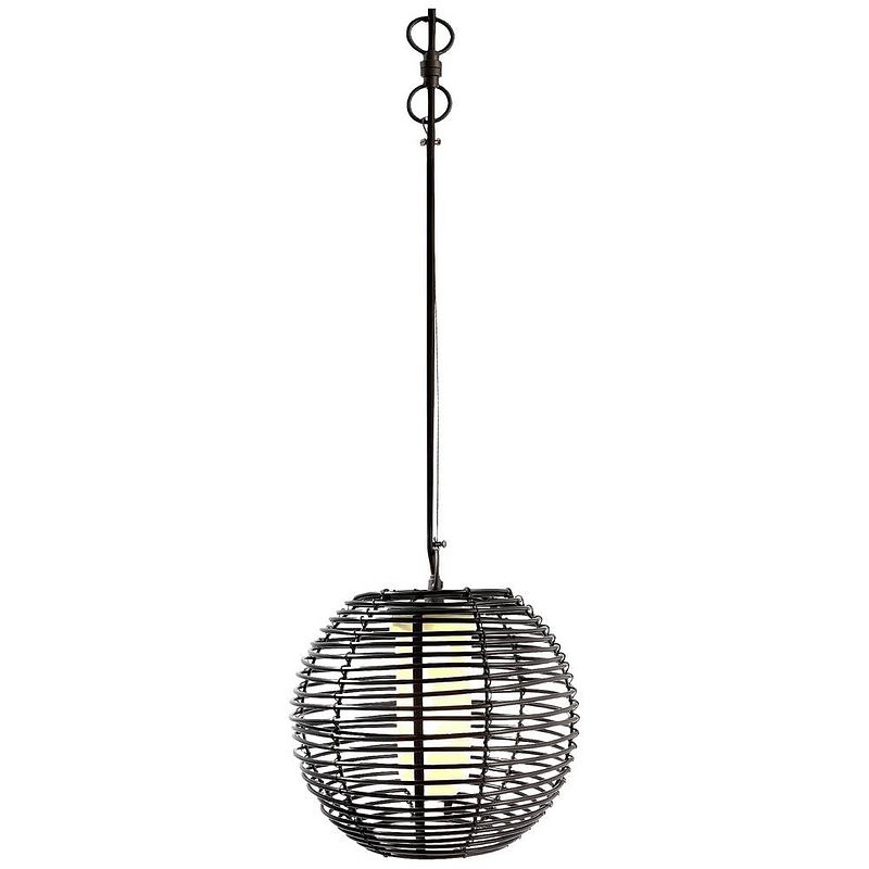 Foto van Deko light velorum 836020 hanglamp e27 zwart, wit