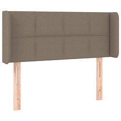 Foto van Vidaxl hoofdbord met randen 93x16x78/88 cm stof taupe