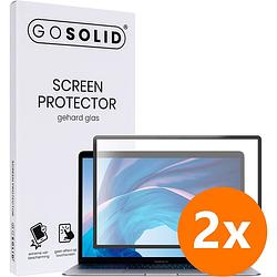 Foto van Go solid! screenprotector voor macbook air m1 13,3-inch gehard glas - duopack