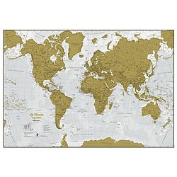 Foto van Maps international wereldkaart kras 84 x 59 cm papier (frans)