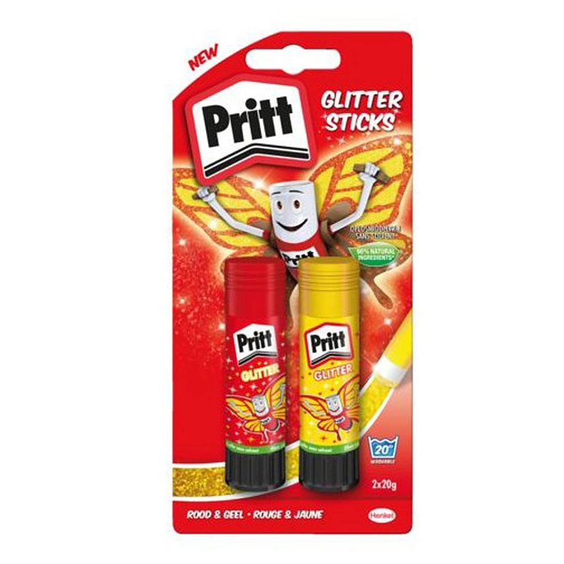 Foto van Pritt glitter sticks - 2x20 gram