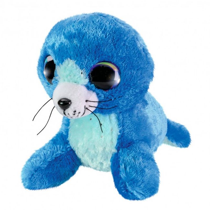 Foto van Lumo stars knuffel seal sea junior 15 cm pluche blauw