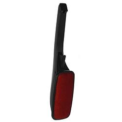 Foto van Kledingborstel/ontpluizer/pluizenverwijderaar - zwart/rood - inklapbaar - 33 cm - kledingborstels