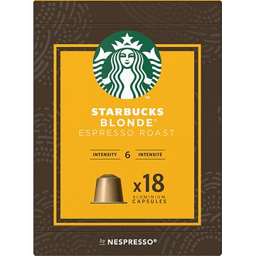 Foto van Starbucks blonde espresso roast 18 capsules 94g bij jumbo