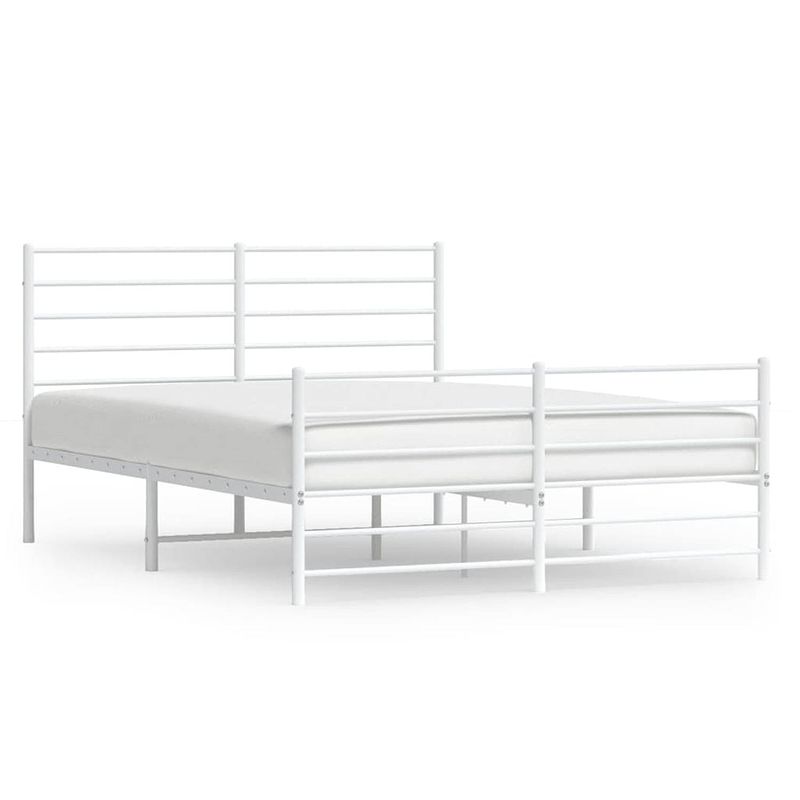 Foto van The living store bedframe - klassiek - metalen constructie - metalen latten - extra opbergruimte - functioneel hoofd-