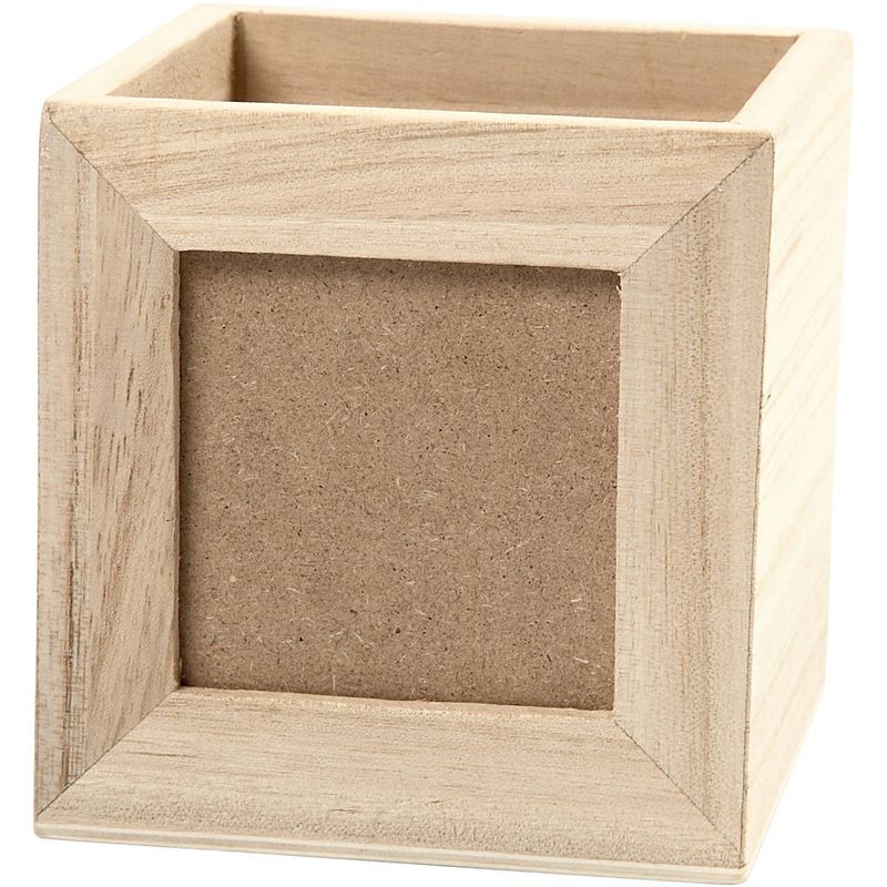 Foto van Creotime fotolijst/pennenbakje hout 10 cm blank per stuk