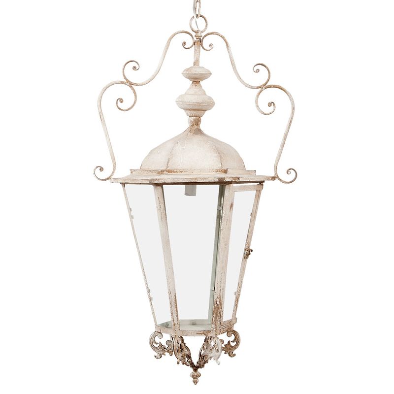 Foto van Clayre & eef hanglamp 54x44x95 cm e14/25w - bruin, wit - ijzer