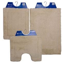 Foto van Wicotex-badmatset-badmat-toiletmat-bidetmat uni beige