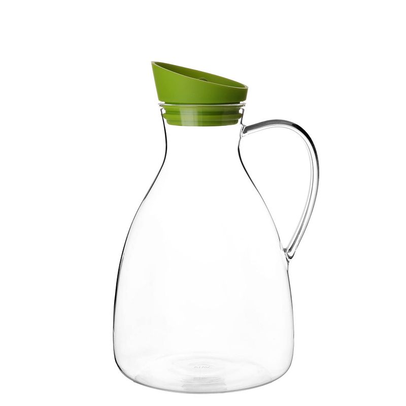 Foto van Viva karaf infusion 2,4 liter glas transparant/groen