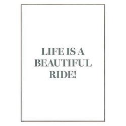 Foto van Schilderij life is a beautiful ride - multikleur - 70x50 cm - leen bakker
