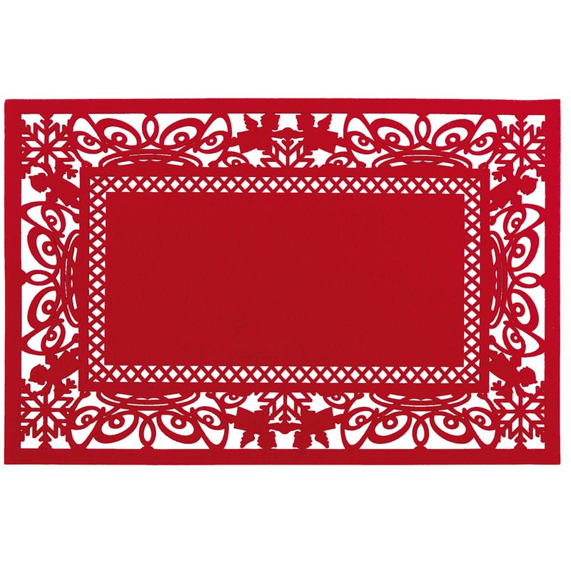 Foto van Clayre & eef placemat 45x30 cm rood - rood - stof