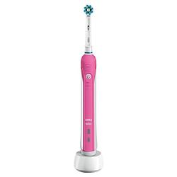 Foto van Oral-b elektrische tandenborstel pro 2 2000n roze - 2 poetsstanden