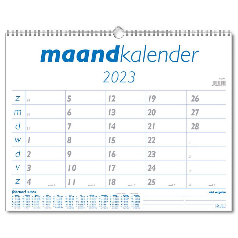 Foto van Maandkalender breed 2023