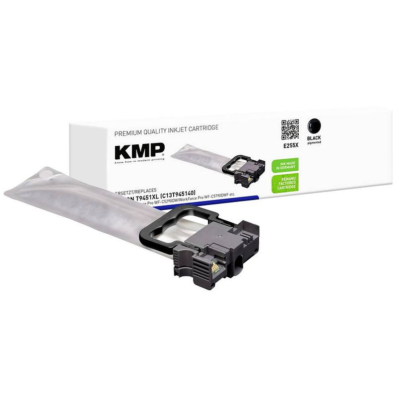 Foto van Kmp inkt vervangt epson t9451 compatibel single zwart e255x 1645,4001