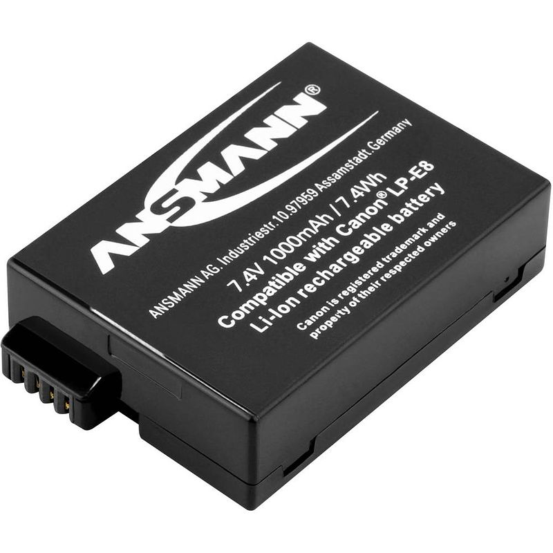 Foto van Ansmann a-can lpe8 camera-accu vervangt originele accu lp-e8 7.4 v 1000 mah