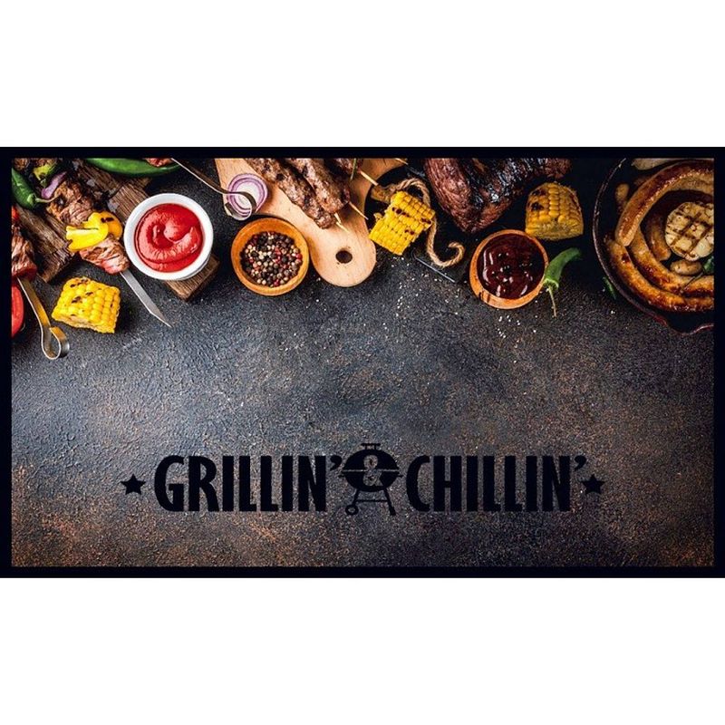 Foto van Md entree - barbecue mat - grillin chillin - 67 x 120 cm
