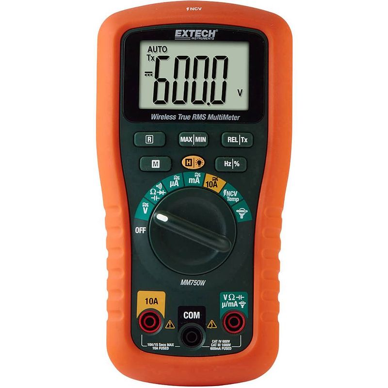 Foto van Extech mm750w-nist multimeter digitaal datalogger cat iii 1000 v, cat iv 600 v weergave (counts): 6000