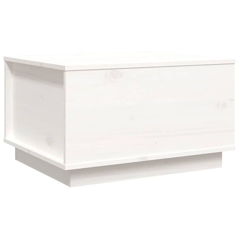 Foto van The living store salontafel lift-top - massief grenenhout - 60x50x35 cm - wit